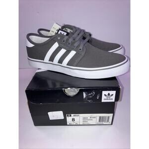 adidas Men's Skateboarding Seeley  Ash/White/Black Size 8   AQ8528 NEW